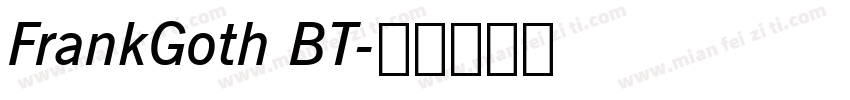 FrankGoth BT字体转换